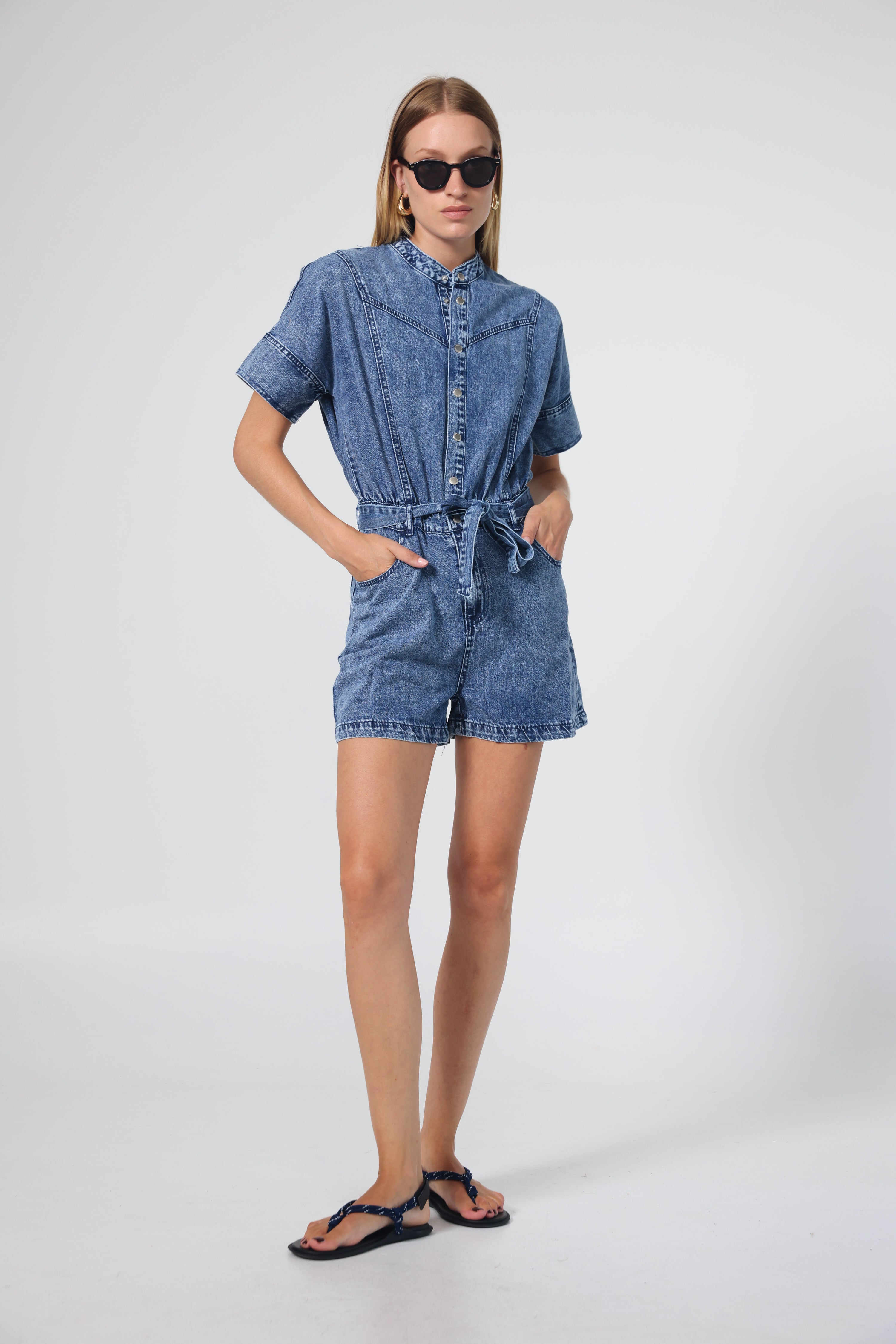 Star 805 Blue Denim Jumpsuit – SEESTARZ