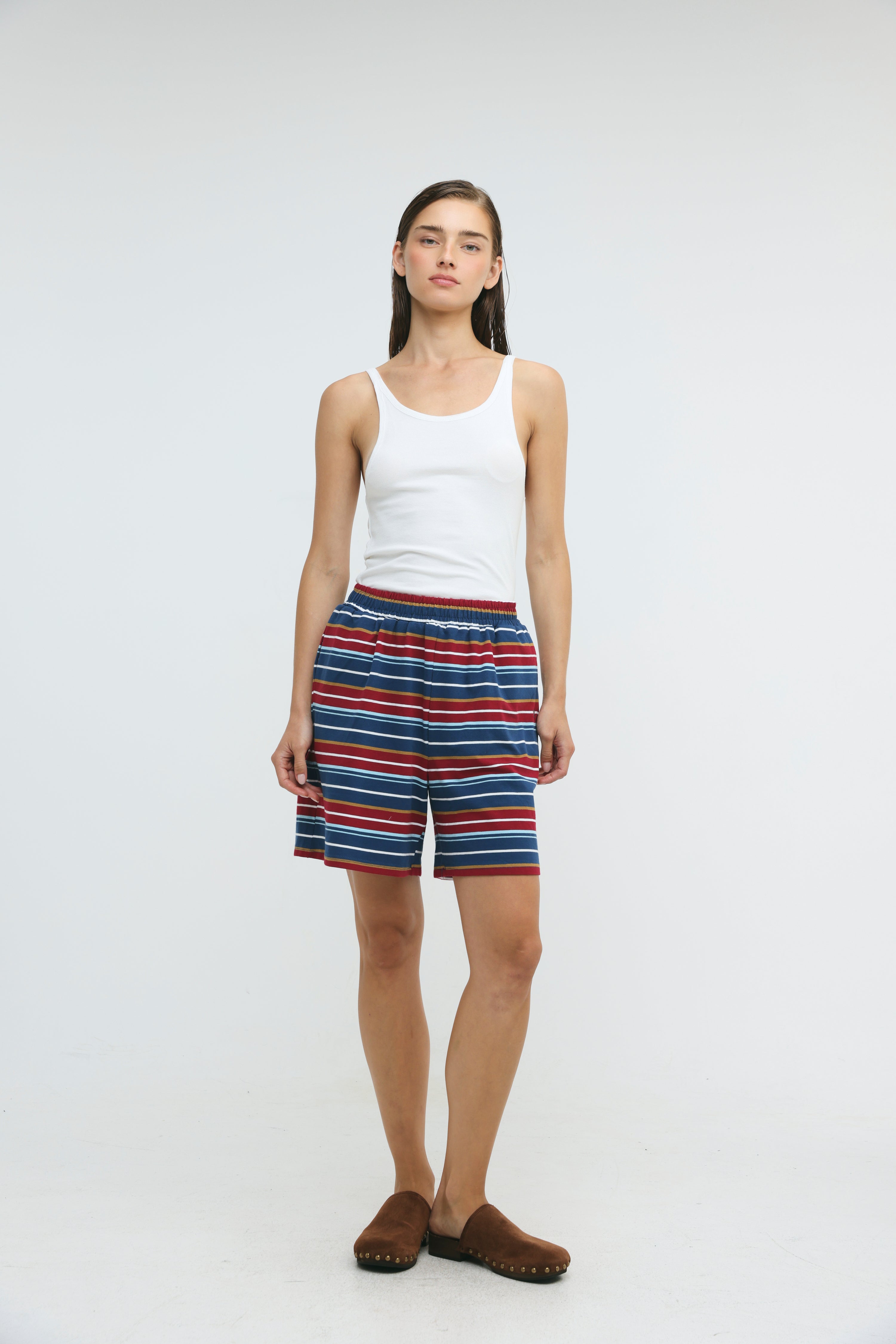 Crossing Wine Stripes Shorts – SEESTARZ