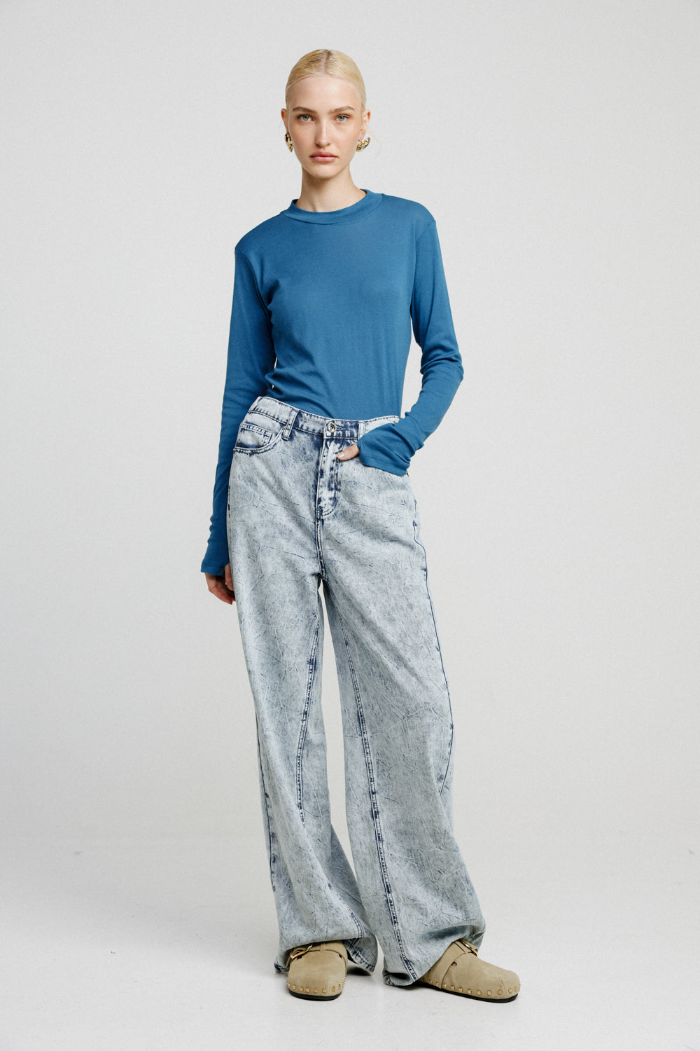 SEAN NISH DENIM BAGGY (ベルト付き) ☆ SS21 / SEAN NISH - DENIM BAGGY (INDIGO) ☆ |