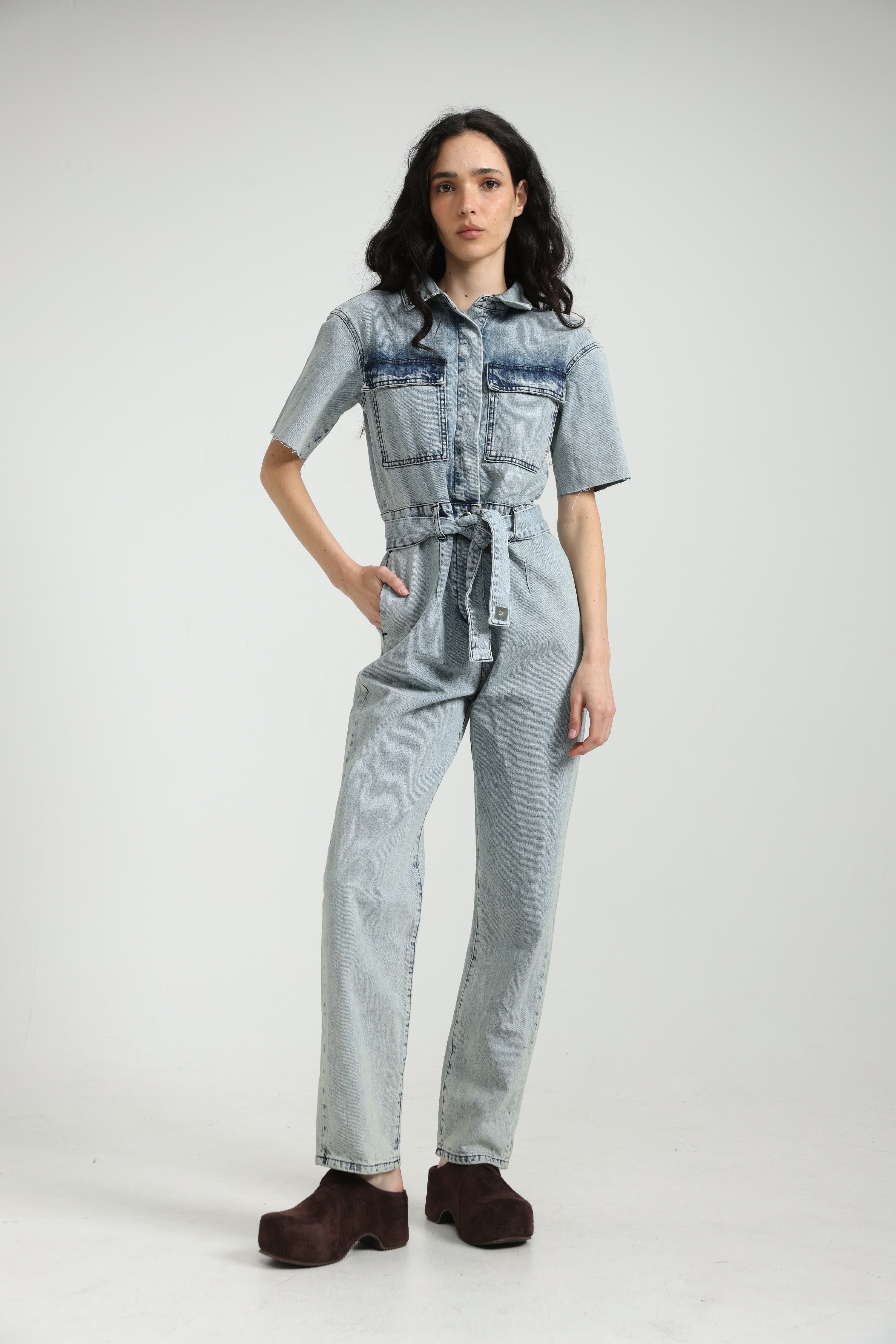 Lev Light Denim Jumpsuit – SEESTARZ