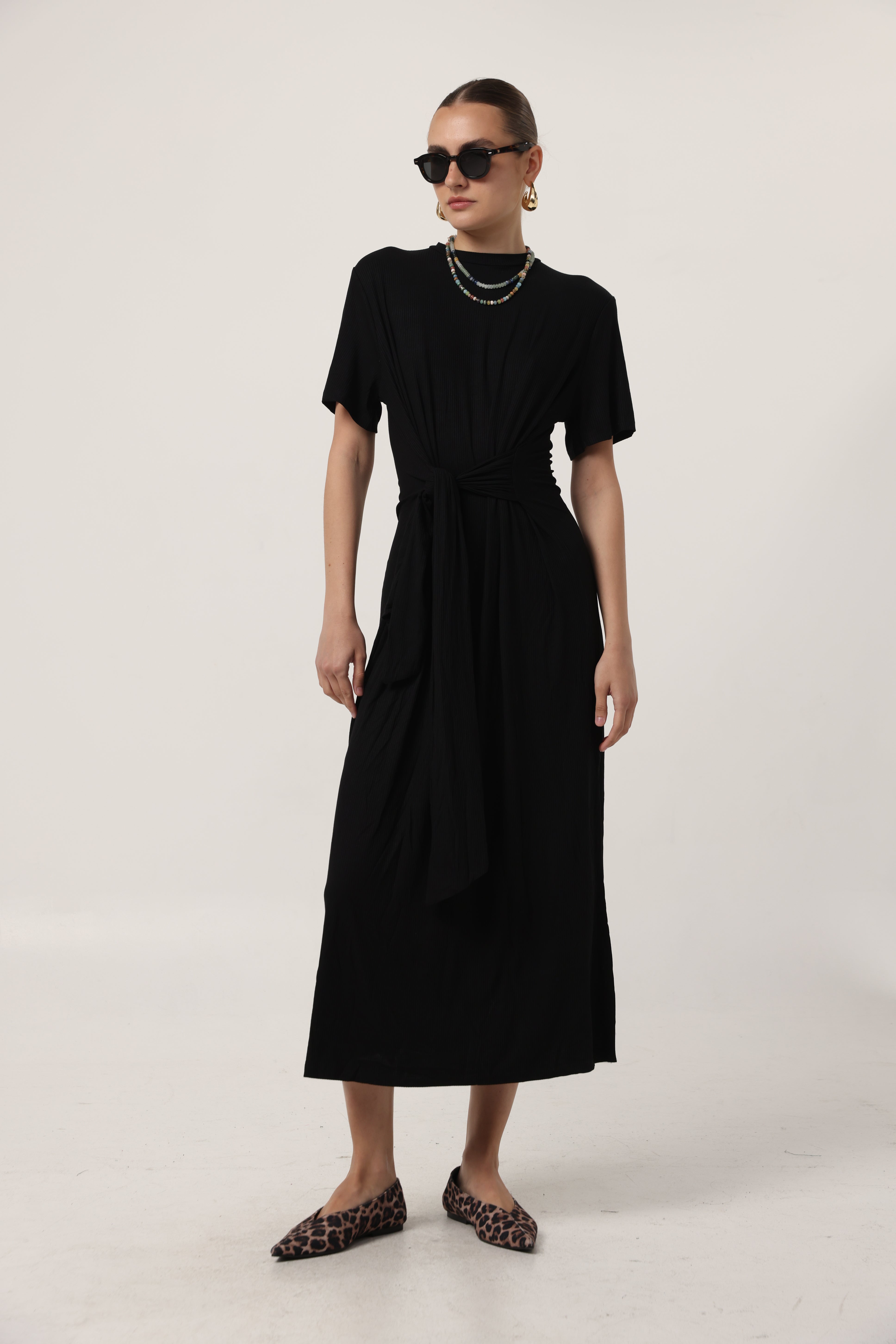 Tie Front Black Dress – SEESTARZ