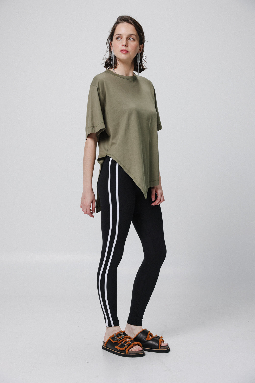 Asymmetrical Olive Green T-Shirt – SEESTARZ