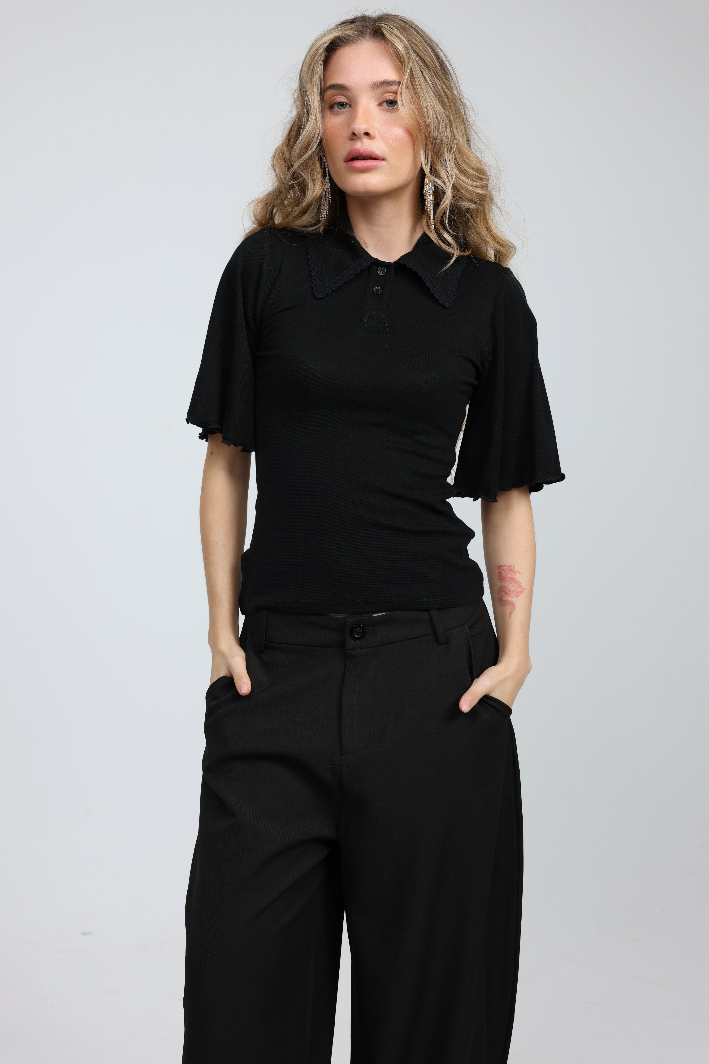 Stamp Black Polo T-Shirt – SEESTARZ