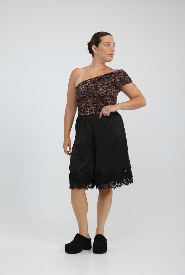 Everglow Leopard One Shoulder Top