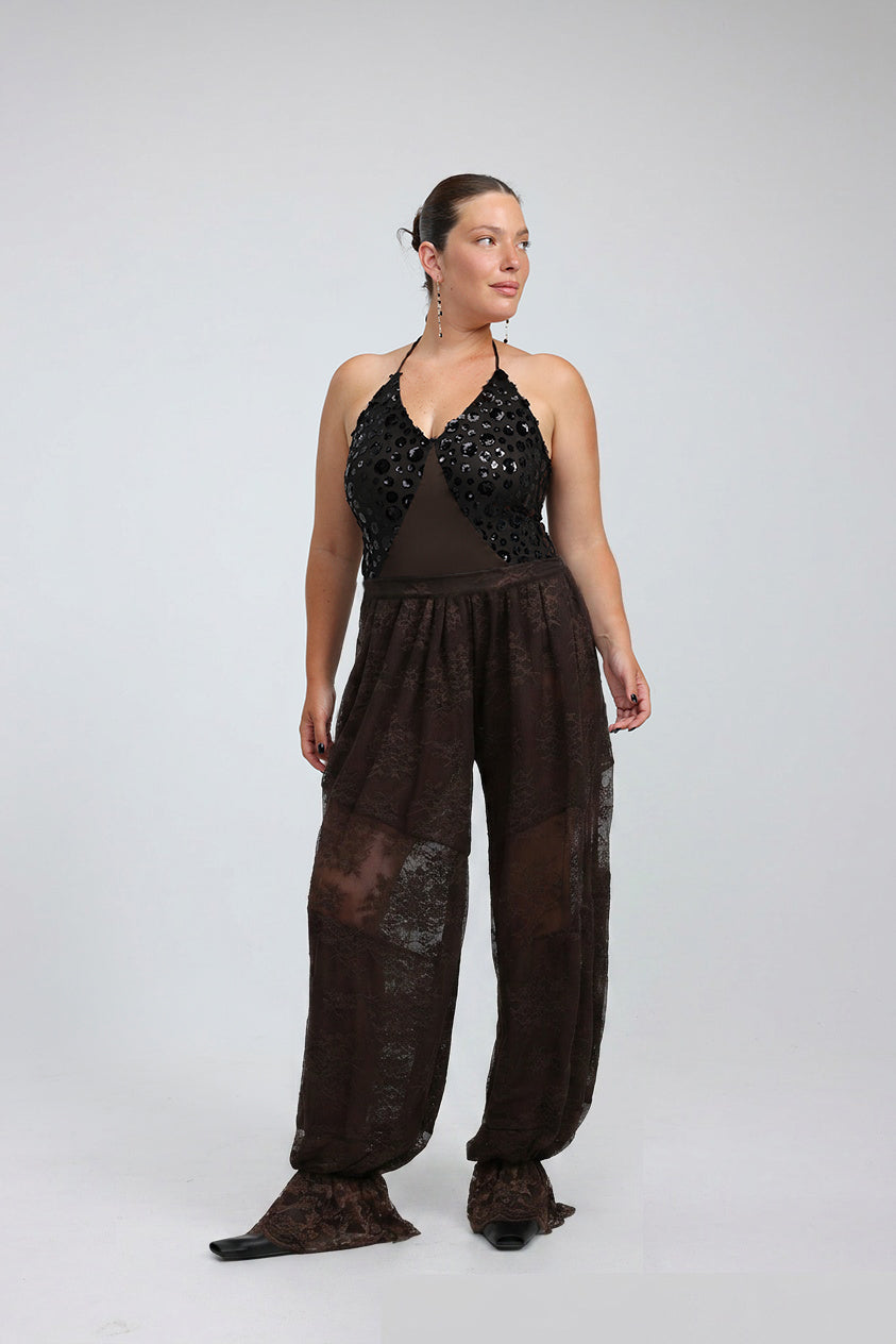 Layered Lace Black Bottoms