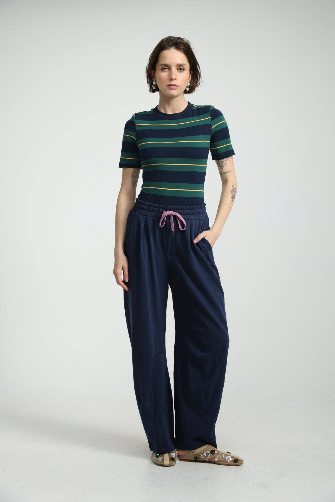 Familiar Navy Joggers