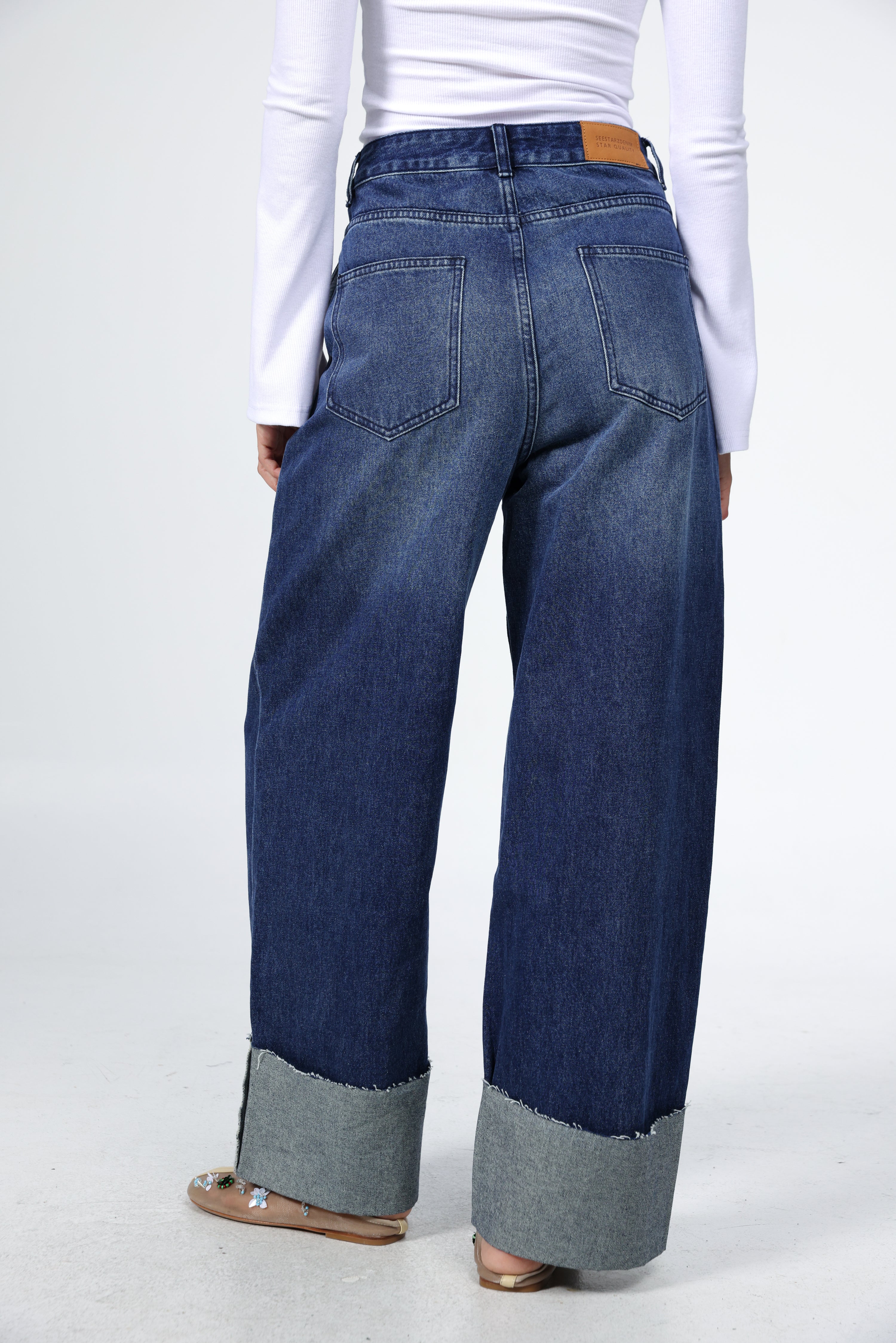 Star 503 Blue Folded Hem Denim – SEESTARZ