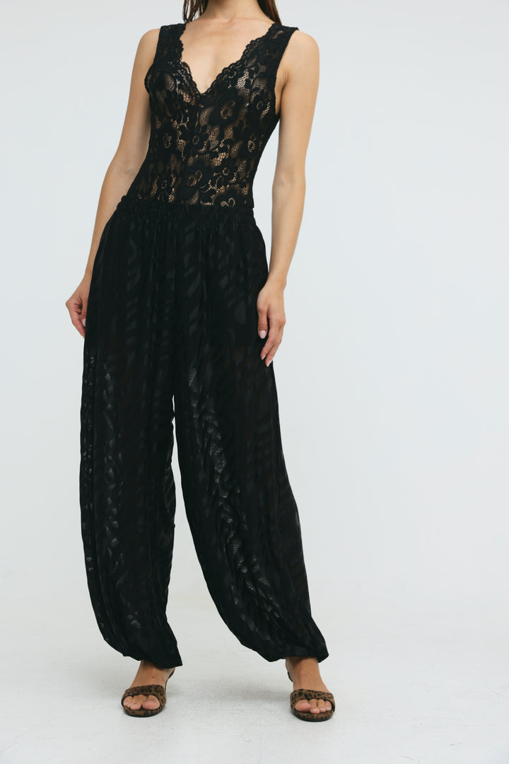 Slick Black Balloon Bottoms