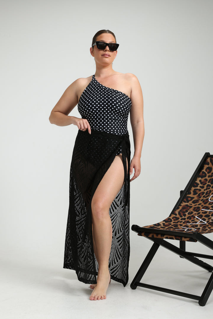 Lacy Wine Wrap Skirt