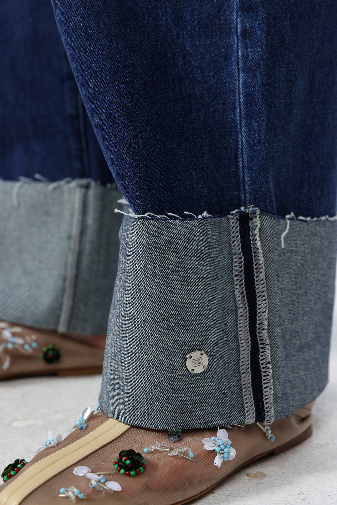 Star 503 Blue Folded Hem Denim