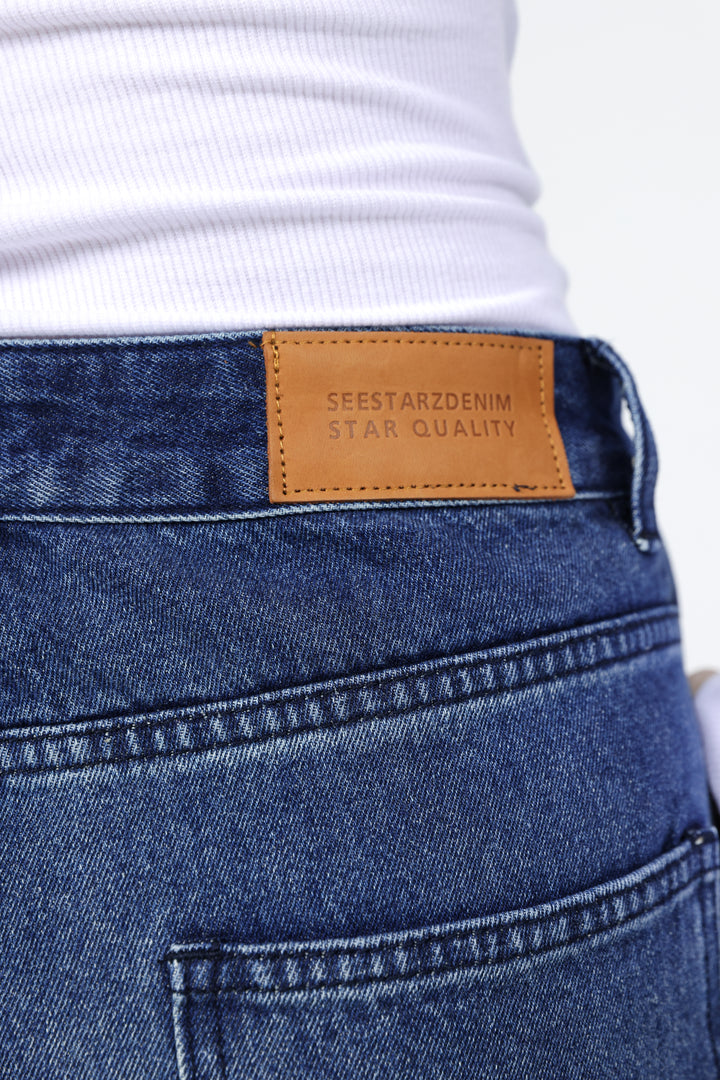 Star 503 Blue Folded Hem Denim