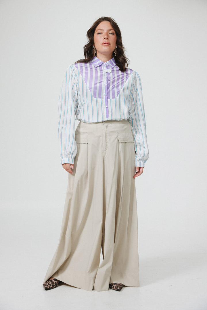Manager Mixed Stripes Buttoned Shirt