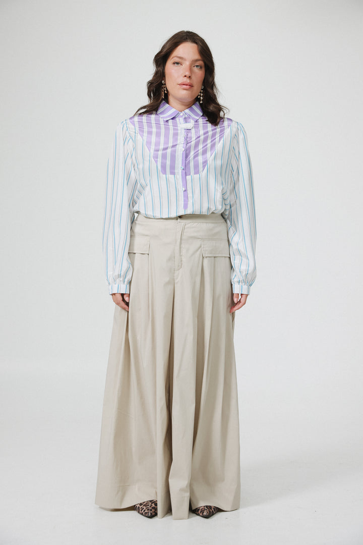 Manager Mixed Stripes Buttoned Shirt