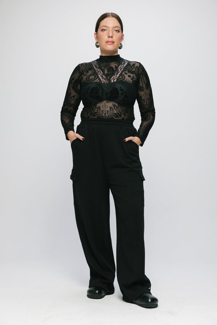 Claim Black Bodysuit