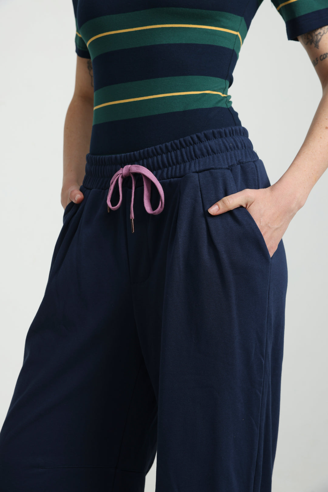 Familiar Navy Joggers