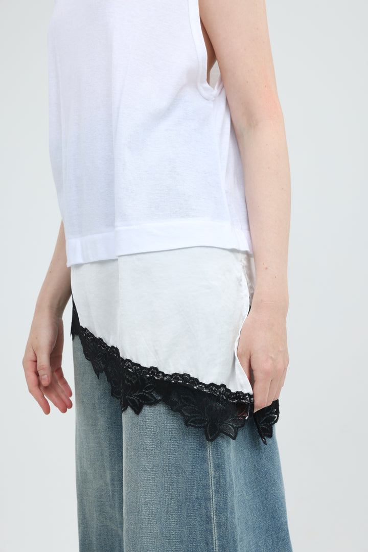Morning White/Black Tank