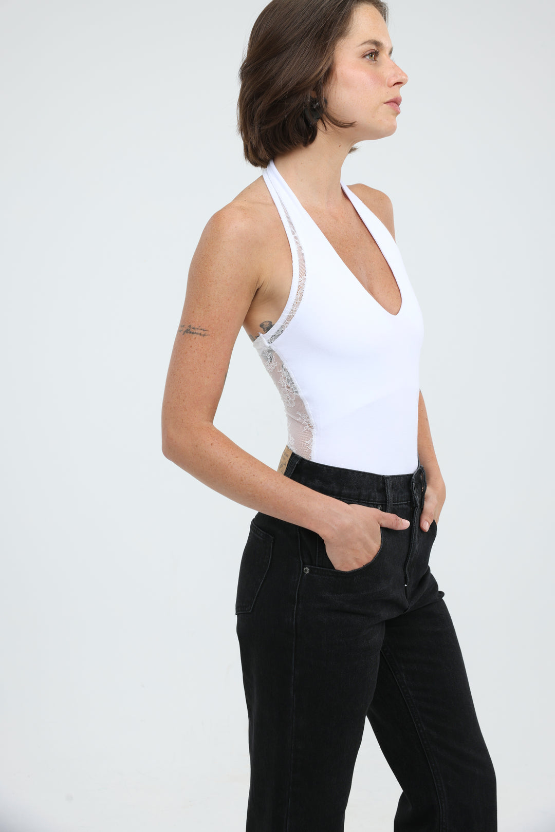 Aura White Bodysuit