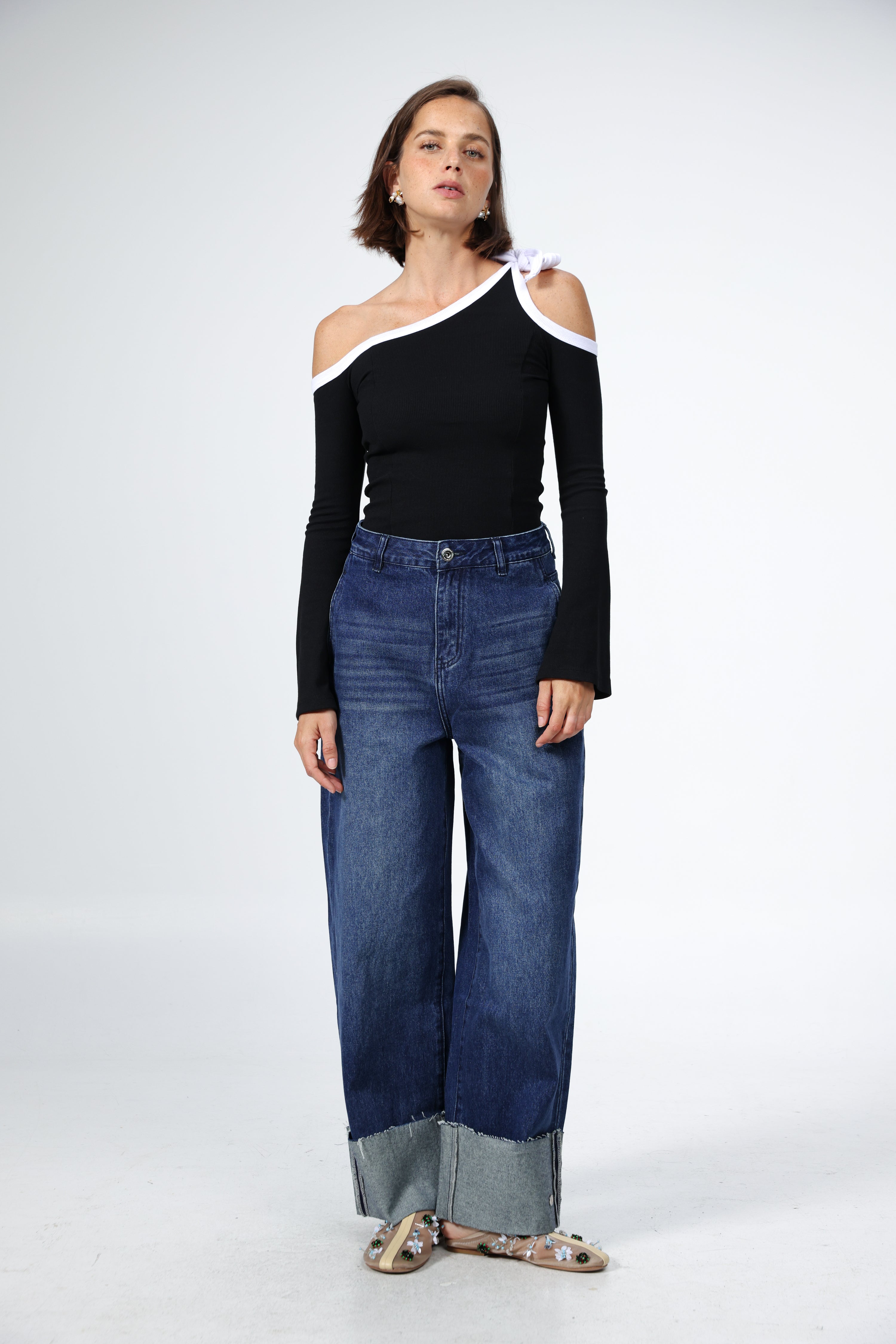 Star 503 Blue Folded Hem Denim – SEESTARZ