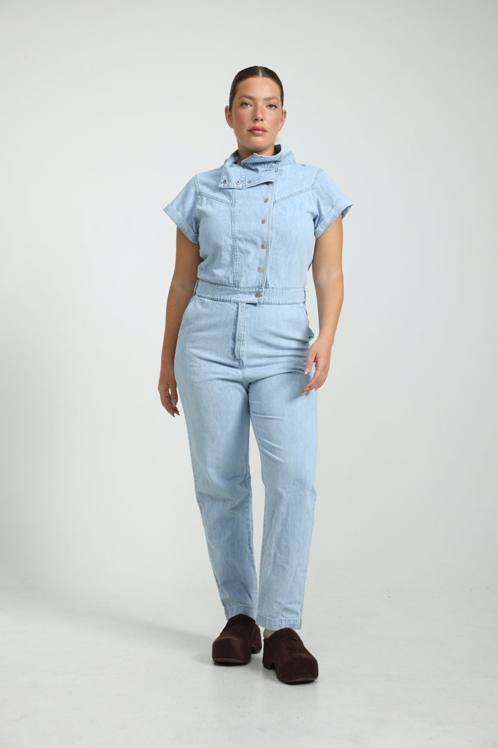 Amazed Dark Blue Denim Jumpsuit
