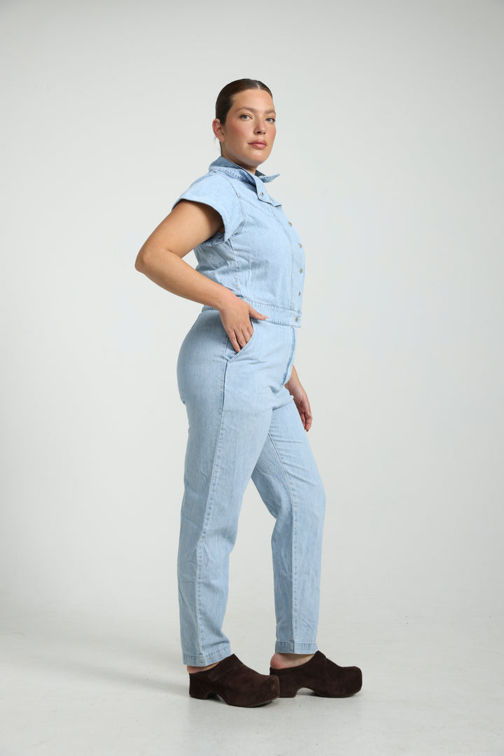 Amazed Dark Blue Denim Jumpsuit