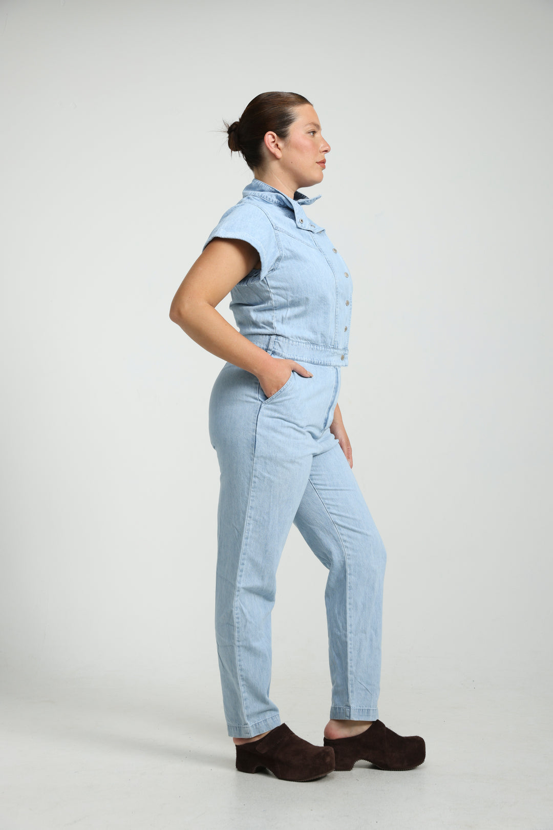 Amazed Light Blue Denim Jumpsuit