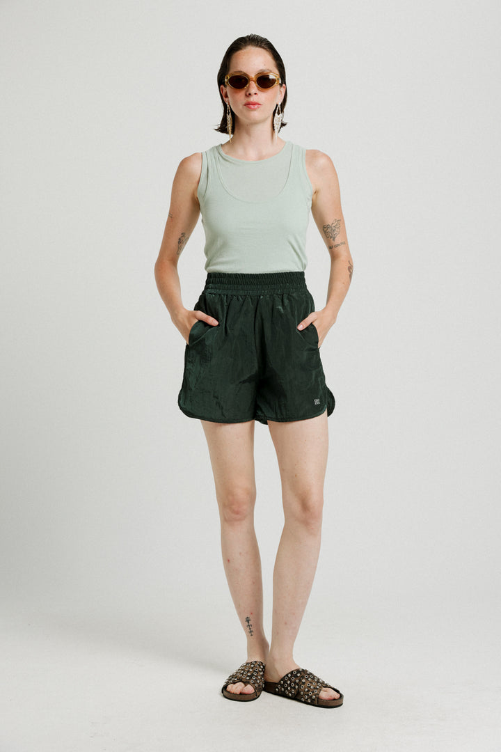 Buni's Green Nylon Shorts