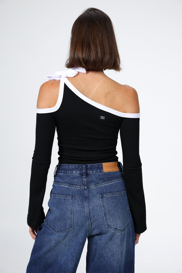 Tied Black&White Shirt