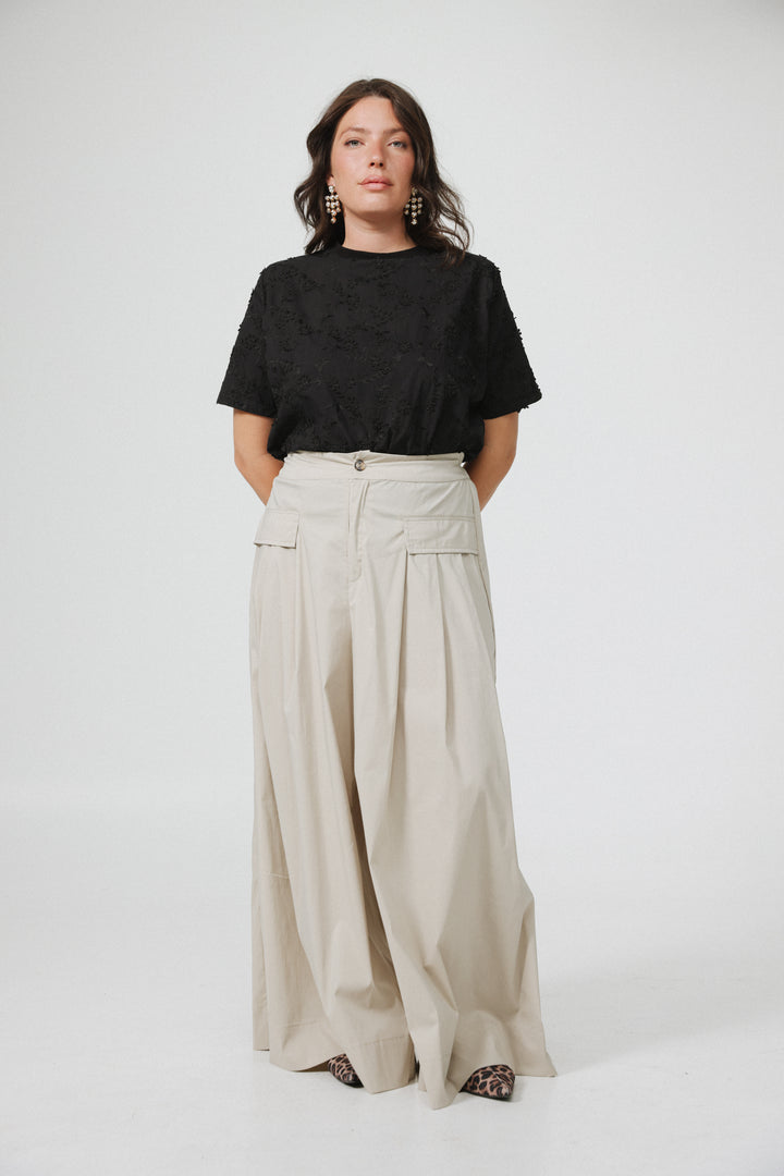 Typing Beige Wide Bottoms