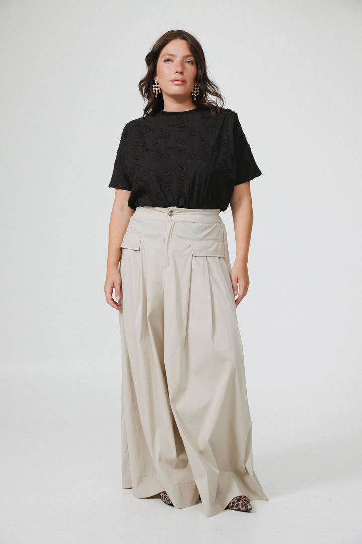 Typing Beige Wide Bottoms
