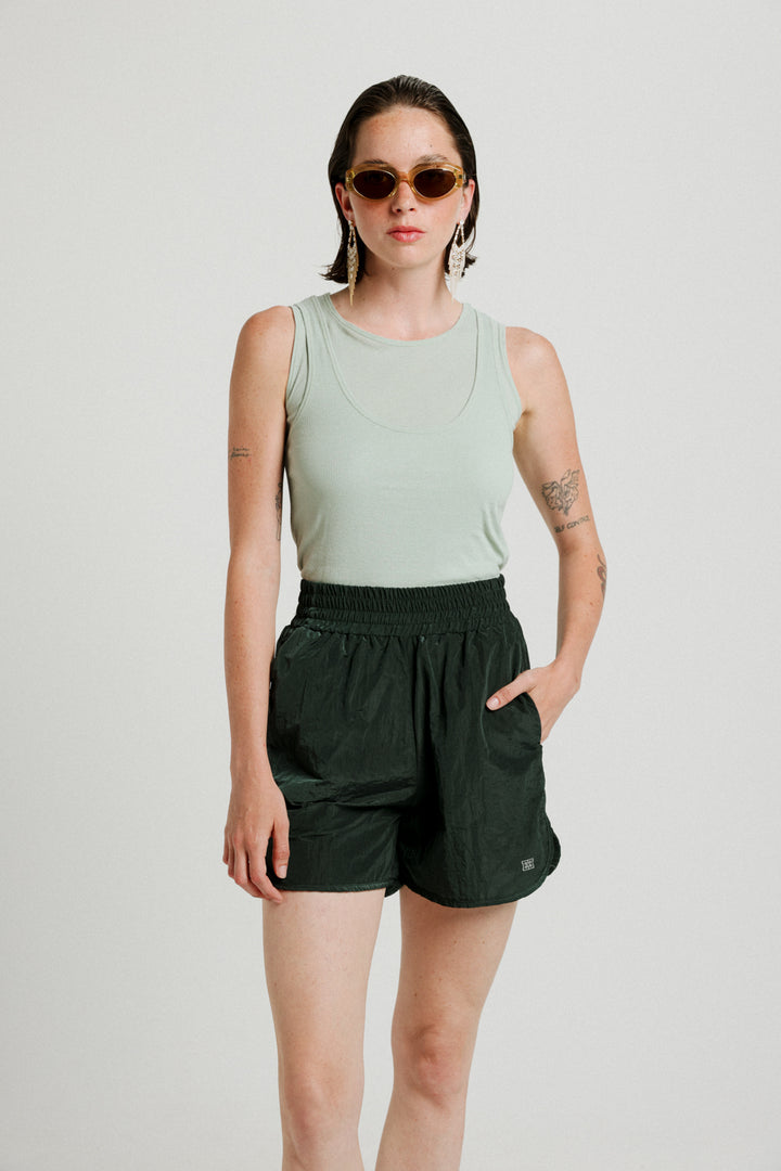 Buni's Green Nylon Shorts