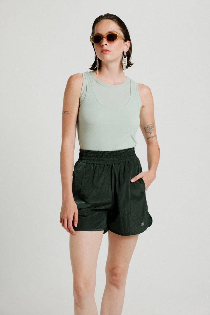 Buni's Green Nylon Shorts