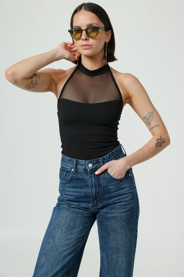 Imagine Black Mesh Tank