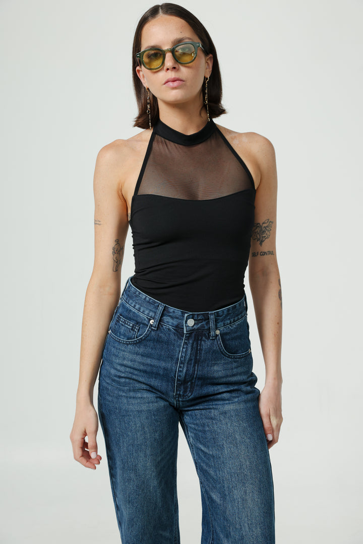 Imagine Black Mesh Tank
