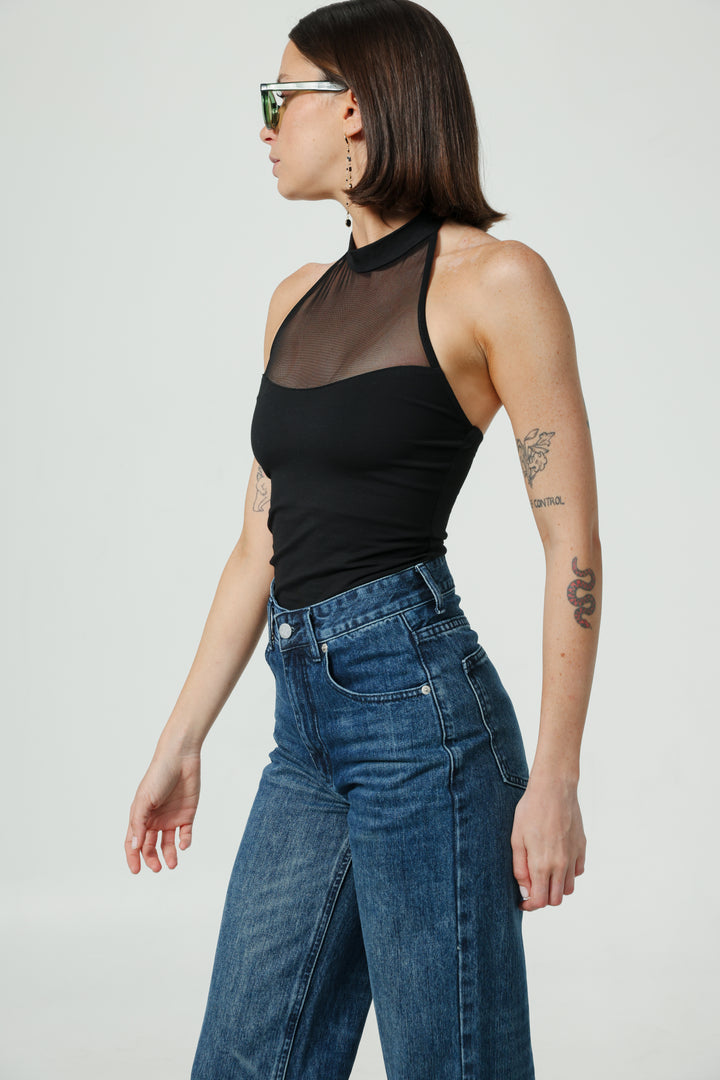 Imagine Black Mesh Tank