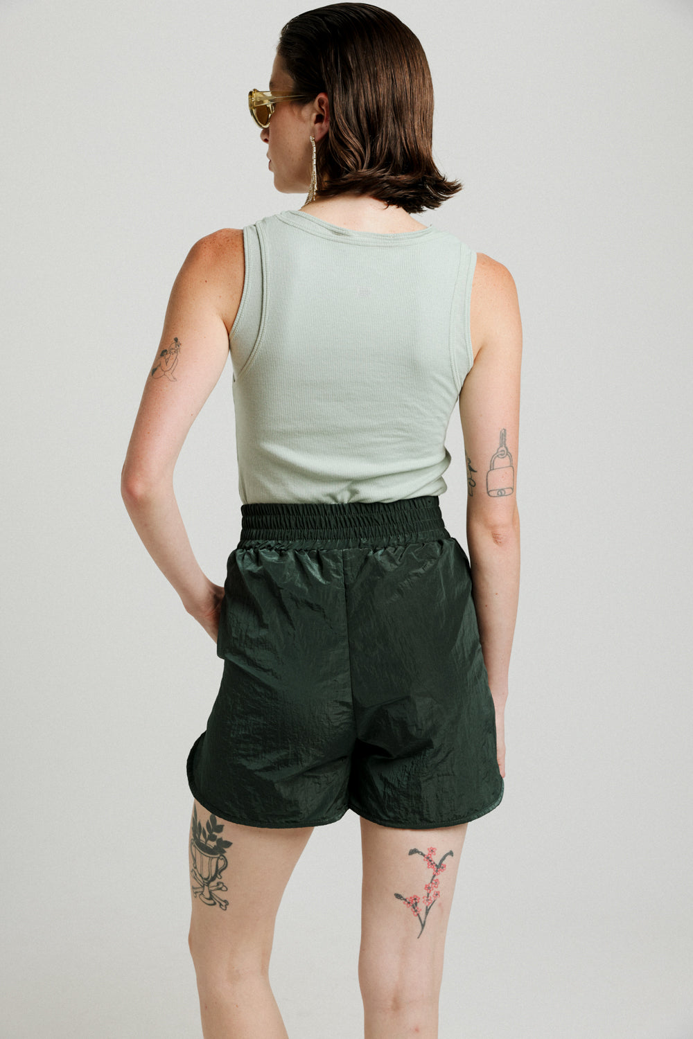 Buni's Green Nylon Shorts