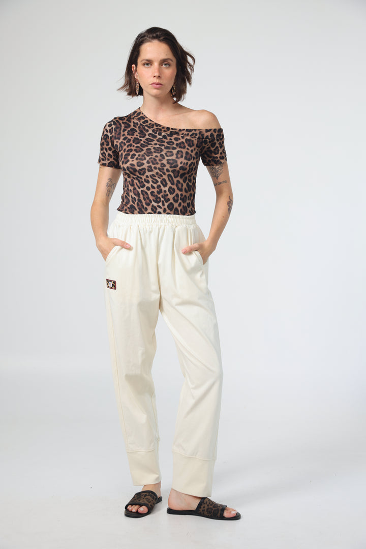 חולצה מנומרת קצרה Luna Leopard T-Shirt