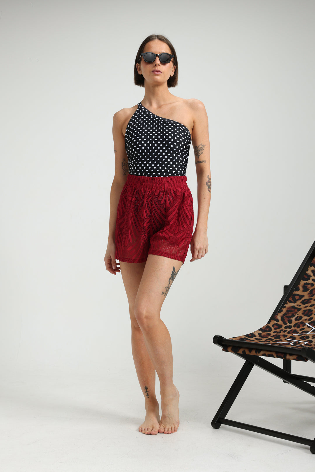 Lacy Wine Shorts