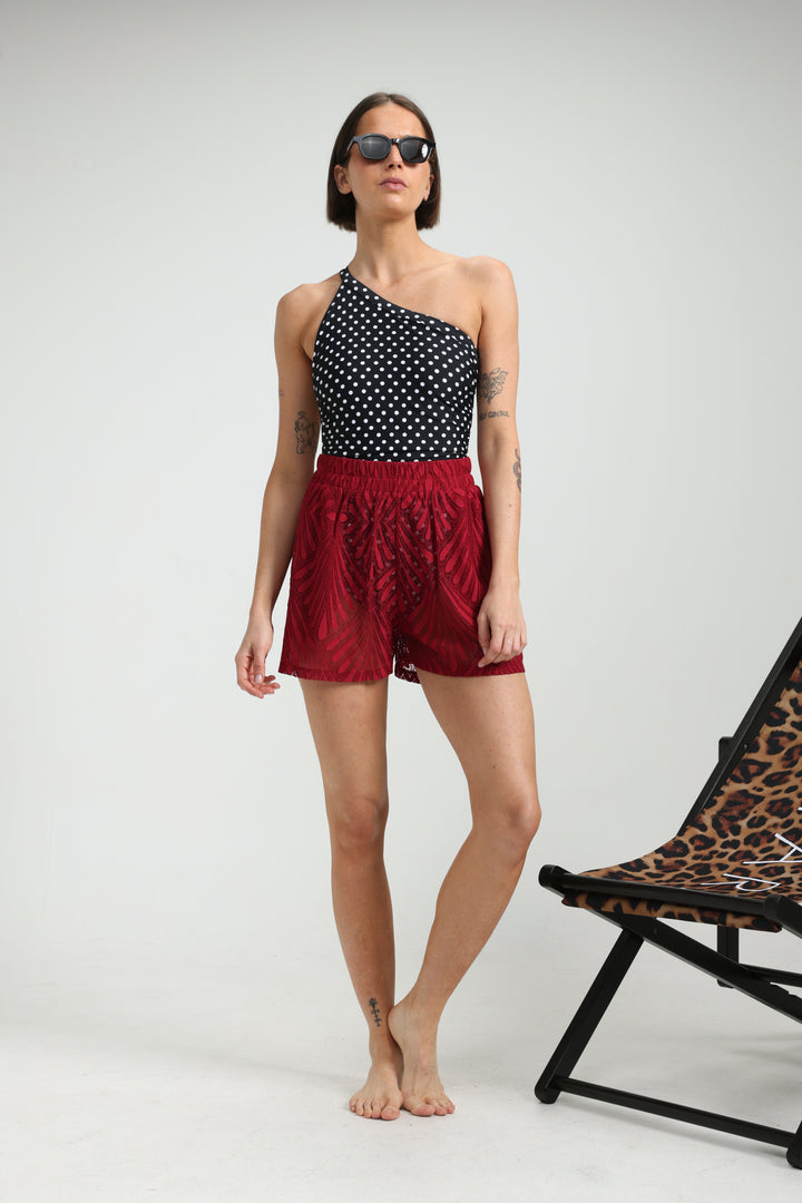 Lacy Wine Shorts