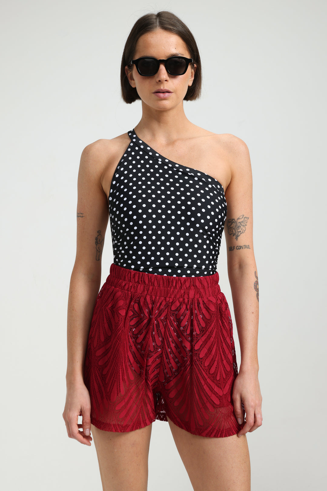 Lacy Wine Shorts