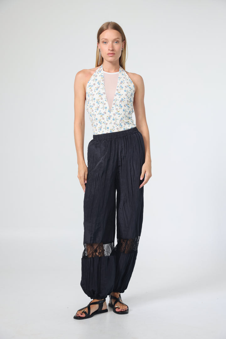 Leaf Cream Floral Bodysuit