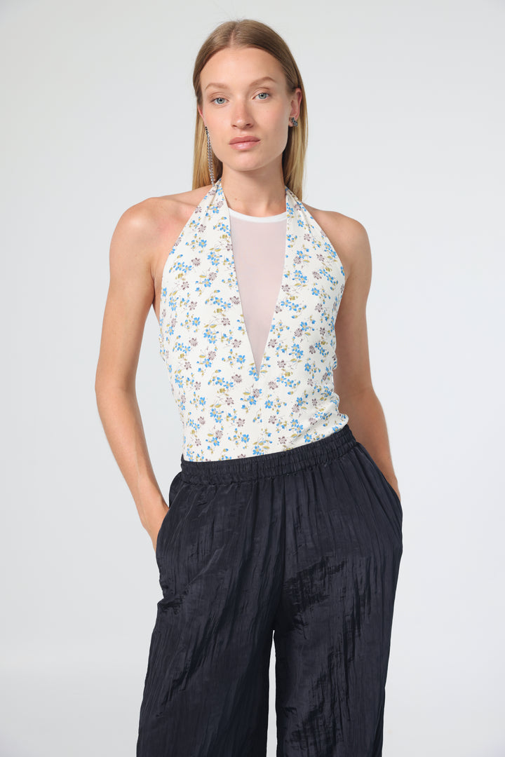Leaf Cream Floral Bodysuit