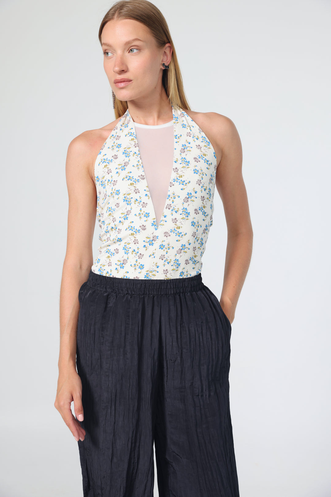 Leaf Cream Floral Bodysuit