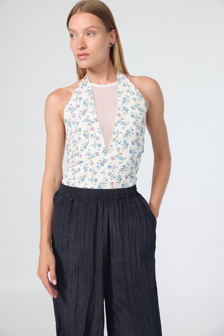Leaf Cream Floral Bodysuit