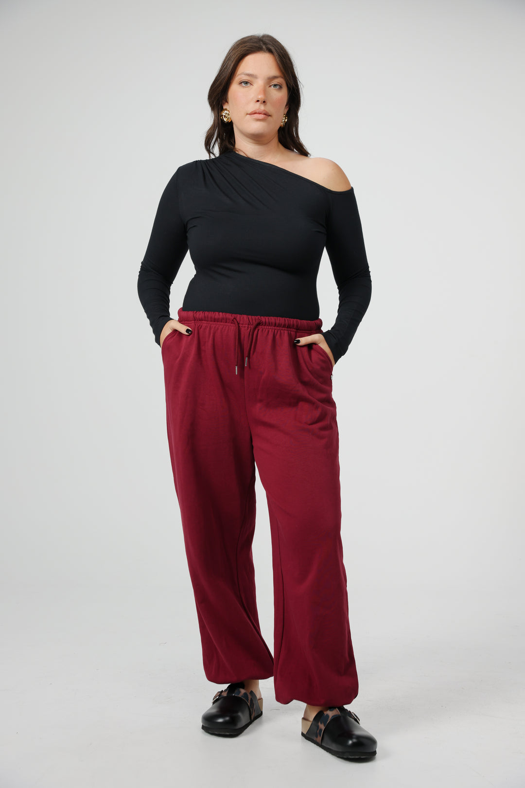 Clean07 Black One Shoulder Shirt