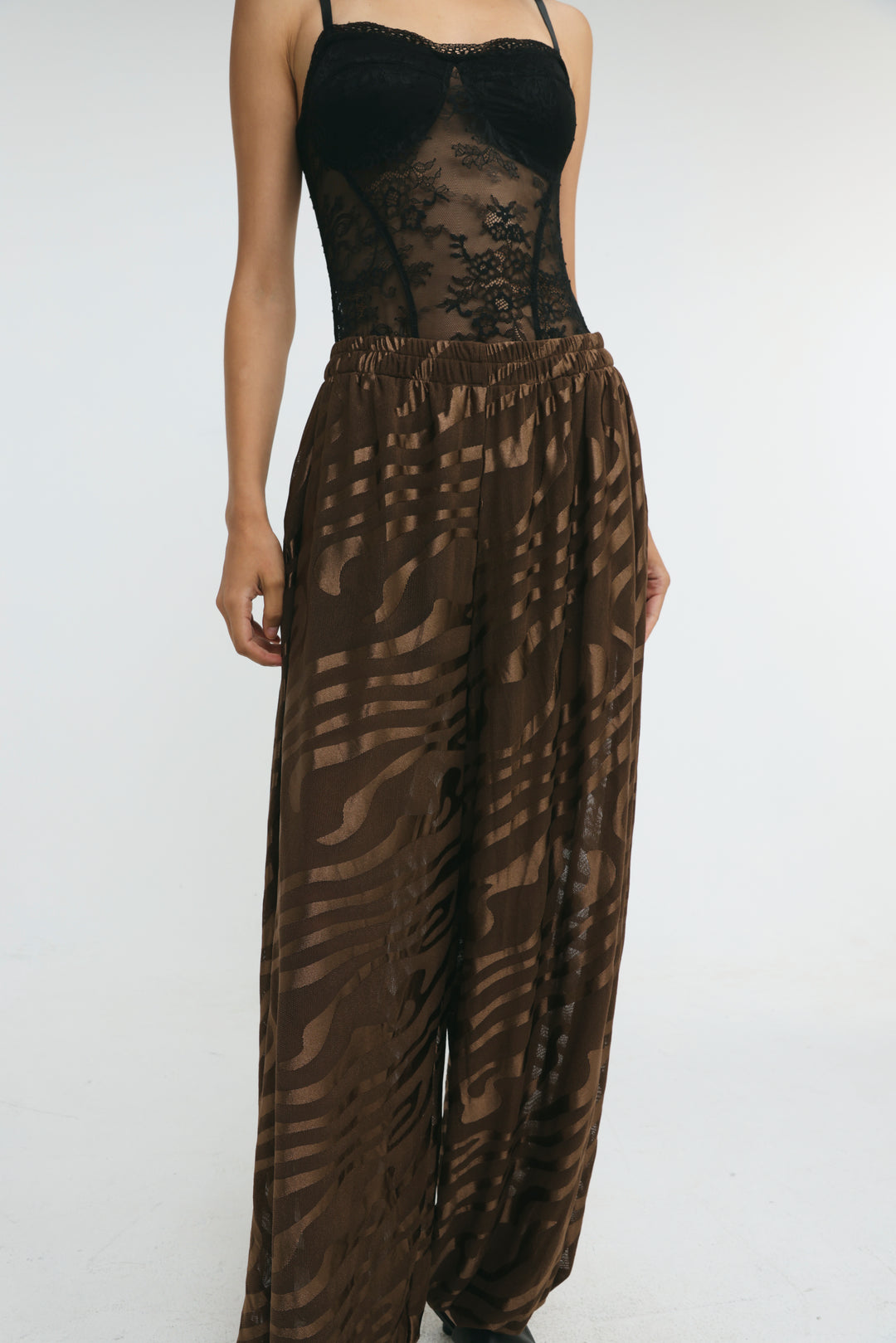 Slick Brown Balloon Bottoms