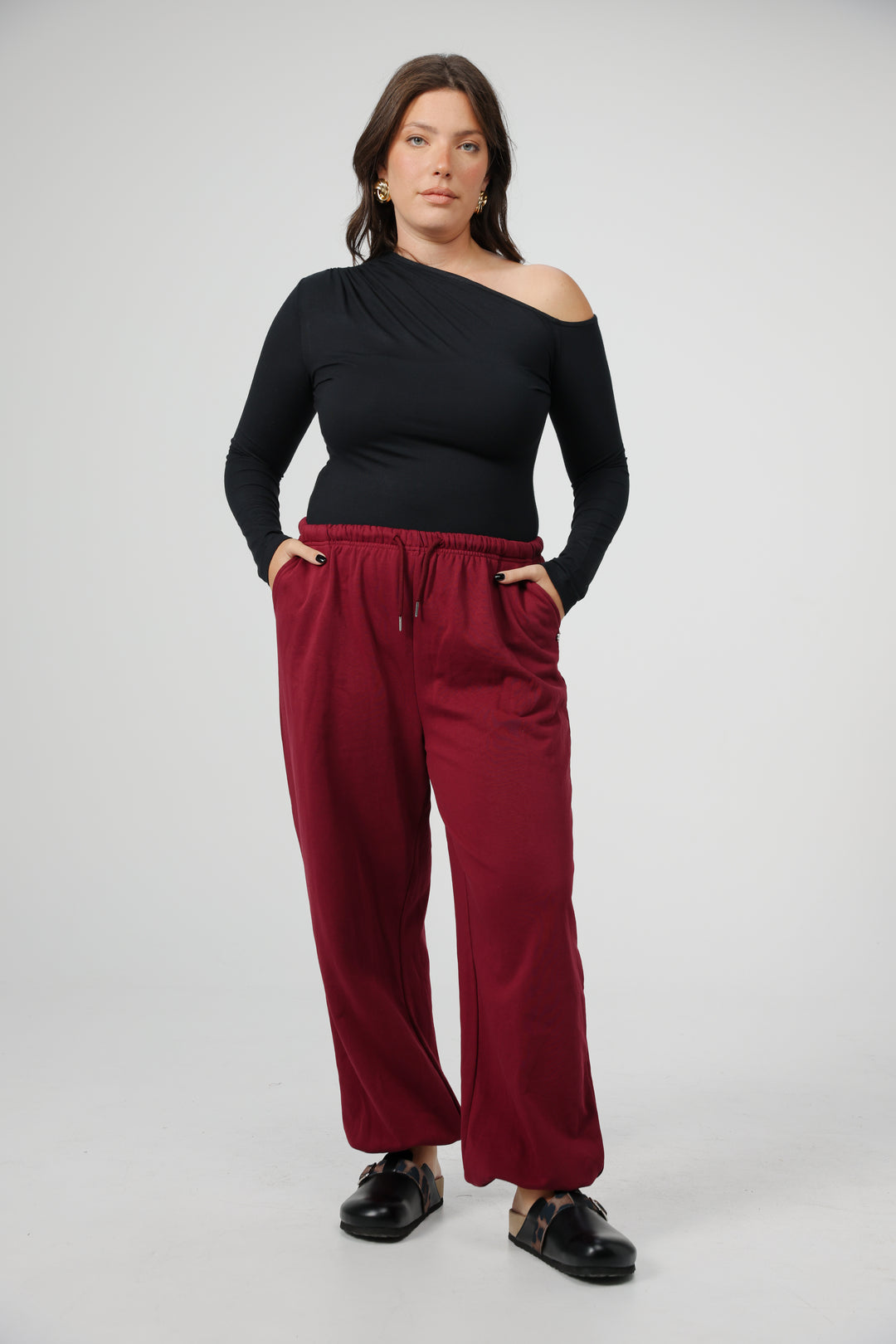 Clean07 Black One Shoulder Shirt