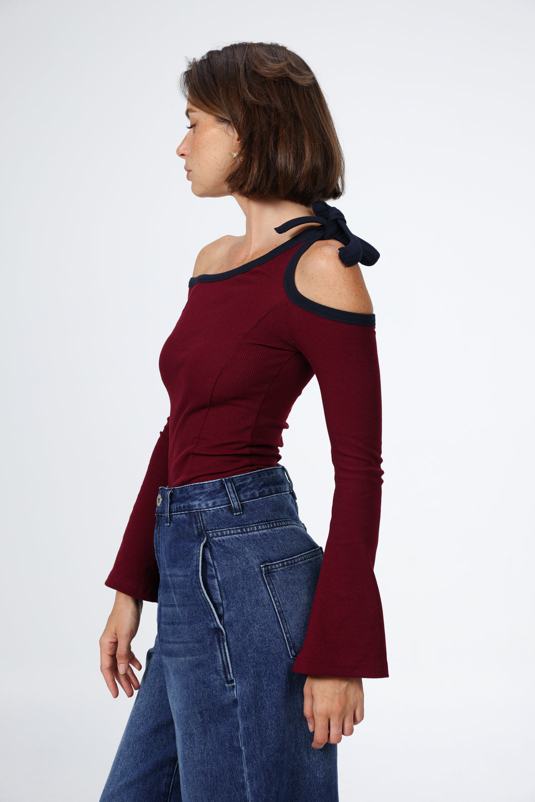 Tied Wine Shirt