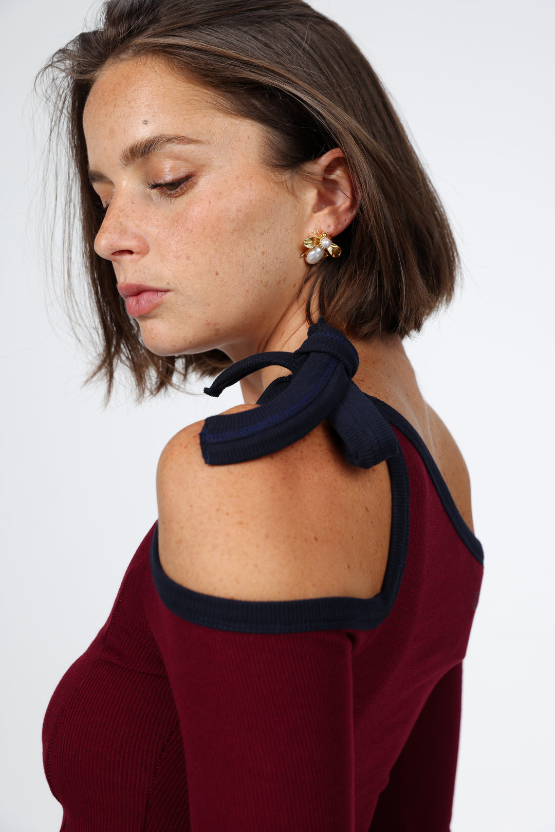 Tied Wine Shirt