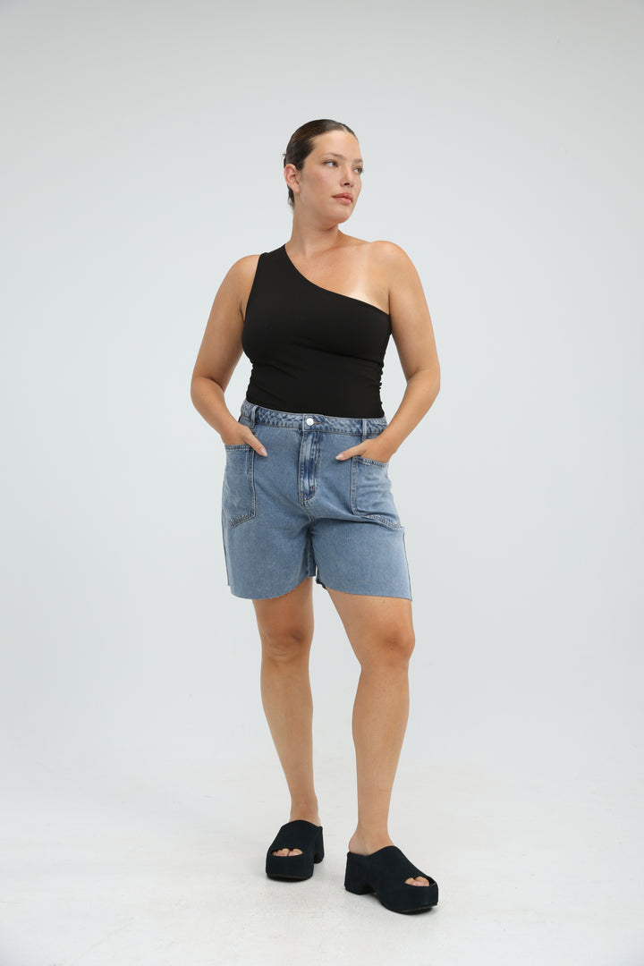Star 613 Light Blue Denim Shorts