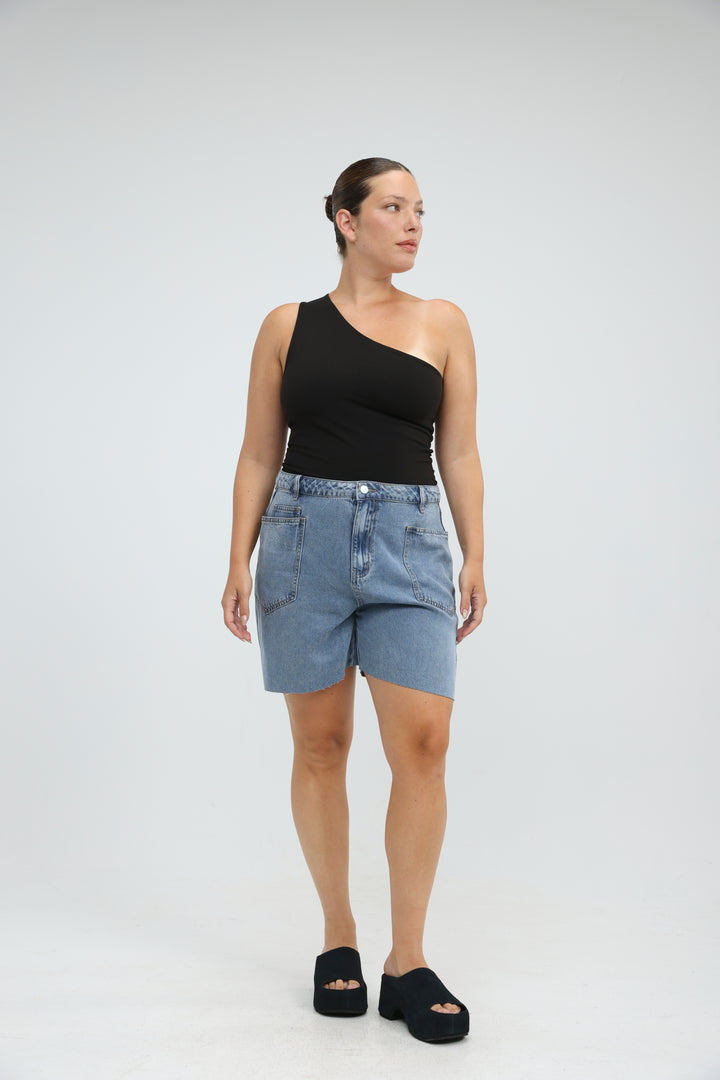 Star 613 Light Blue Denim Shorts